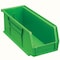 Global Industrial Hang & Stack Storage Bin, Plastic, Green, 4 in H 269688GN - alternate 1